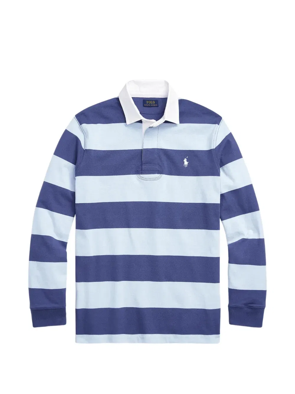 Полосатая рубашка-регби iconic POLO RALPH LAUREN, синий