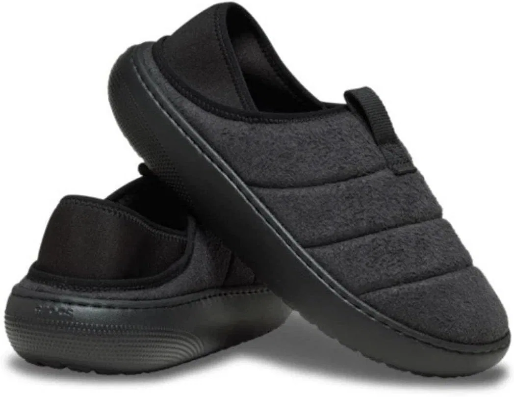 Туфли Crocs Classic Puff Moc, Black (Black Suede) — фото 2