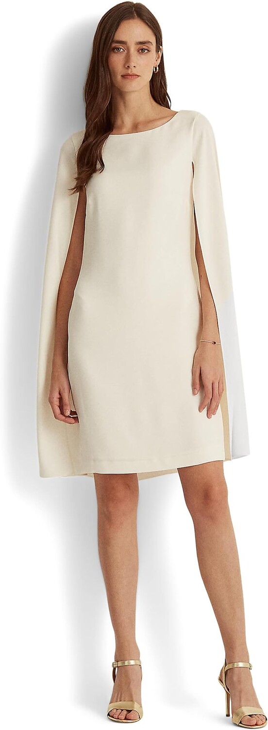 

Коктейльное платье-кейп-жоржет LAUREN Ralph Lauren, цвет Mascarpone Cream