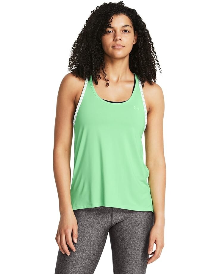 

Майка Under Armour Knockout Tank, цвет Matrix Green/White