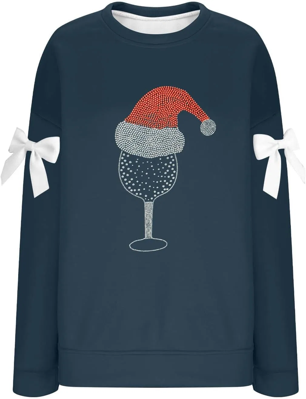 Женский свитшот с принтом Santa Claus, 2-dark Gray — фото 4
