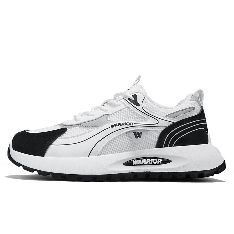

WARRIOR Кроссовки мужские повседневные низкие Cushioning Balance бело-черные, цвет White Black
