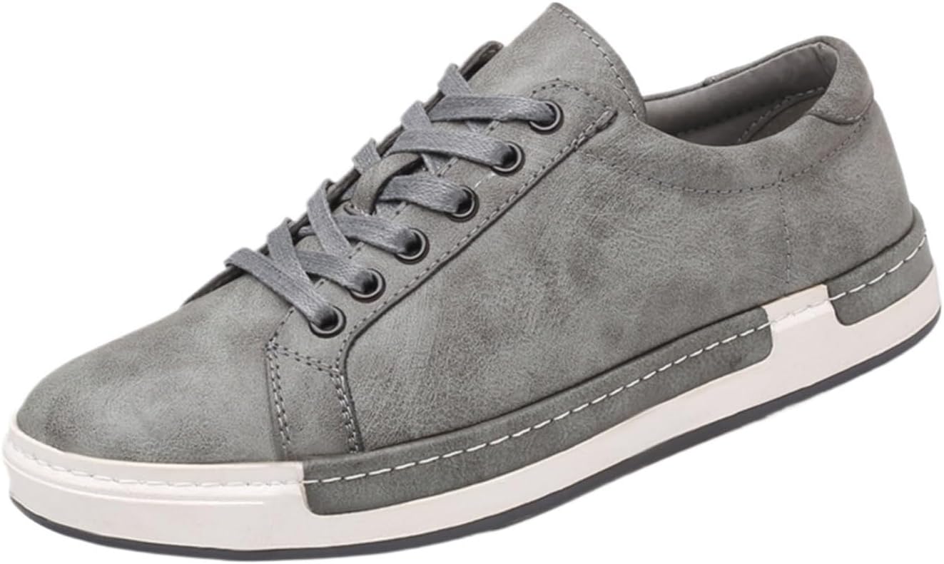 

Мужские повседневные туфли на шнуровке, деловые кроссовки, простые свободные оксфорды, модная повседневная обувь для мужчин Generic, серый
