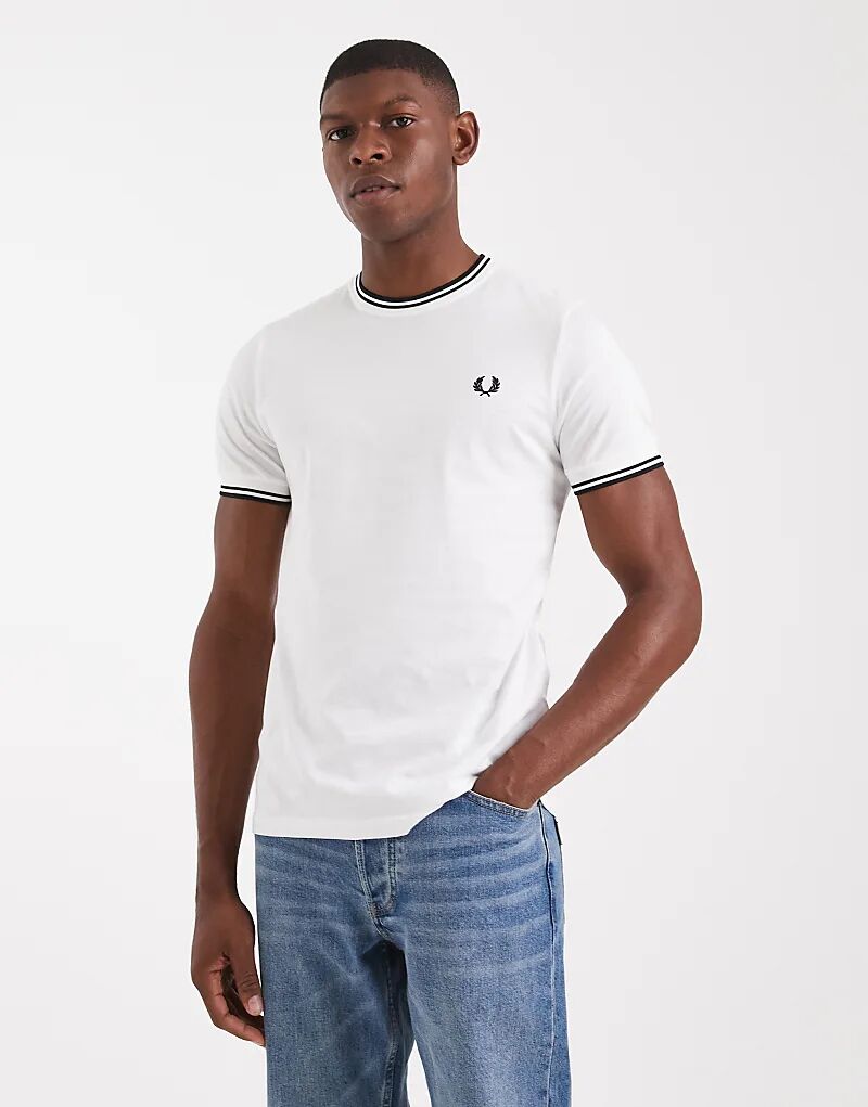 

Футболка Fred Perry с двойным кантом белого цвета