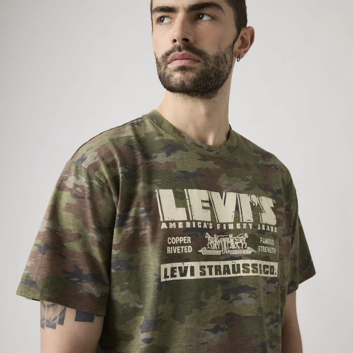 Футболка свободного кроя с графическим принтом Levi's, Green — фото 2