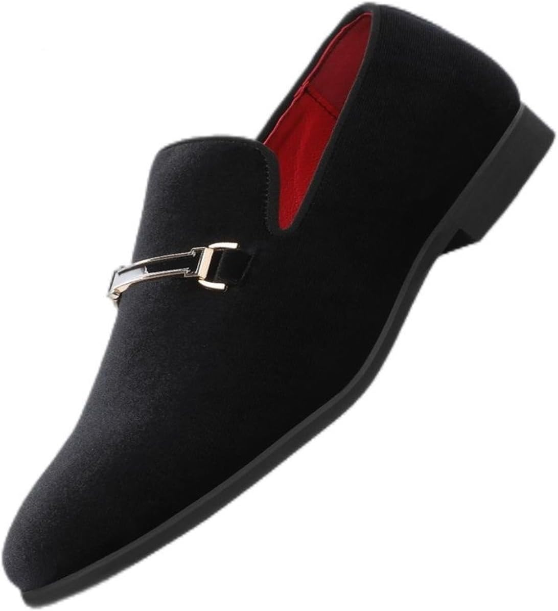 

Мужские классические туфли Prom из замши, лоферы, свадебные туфли, плоские туфли, прогулочные туфли для мужчин Generic, черный