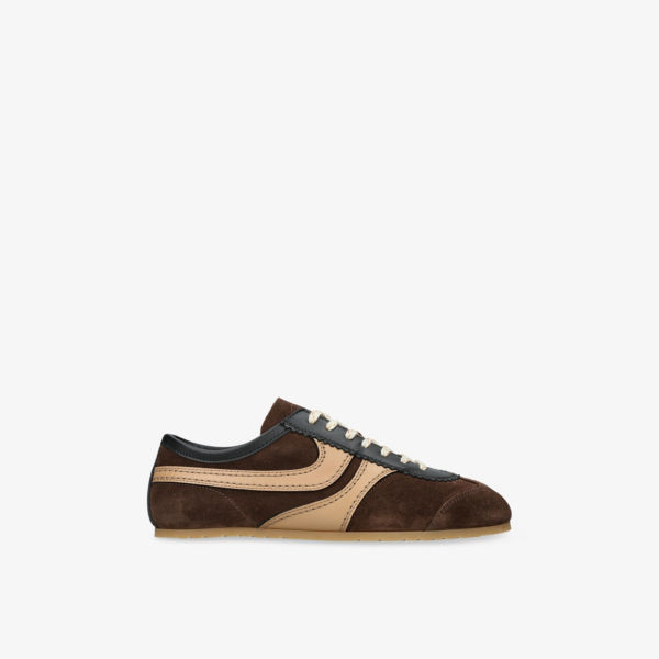

Низкие кроссовки Dries Van Noten из замши, коричневый
