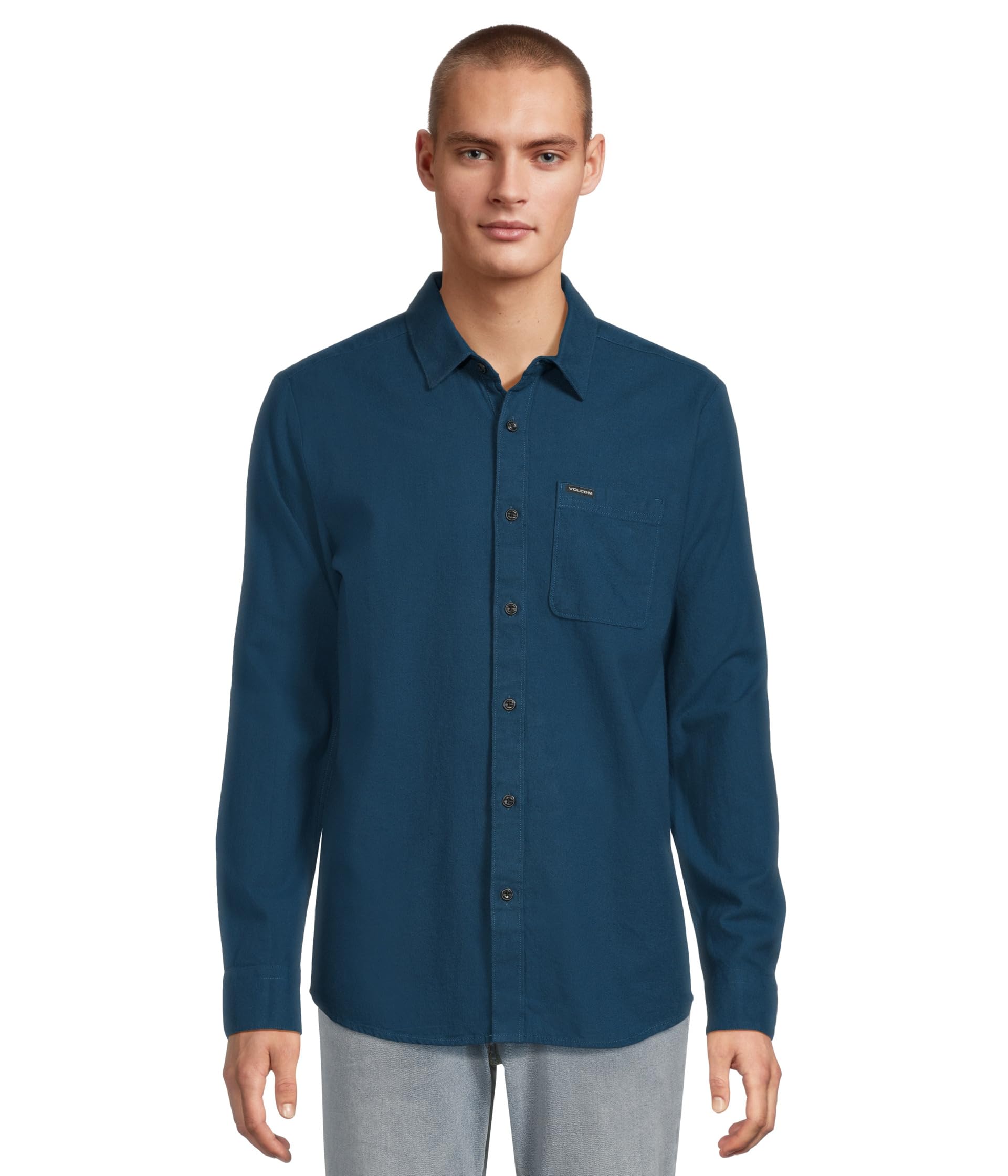 

Лонгслив Volcom Caden Solid Long Sleeve, цвет Cosmic Blue