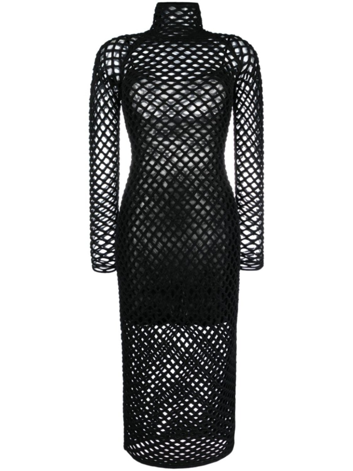 

Alaïa сетчатое платье миди Cage, черный