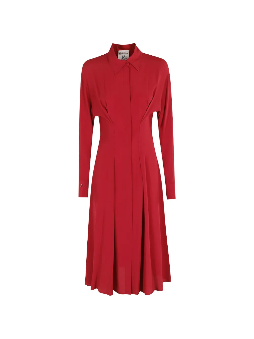 

Миди-платье clement на пуговицах Semicouture, красный