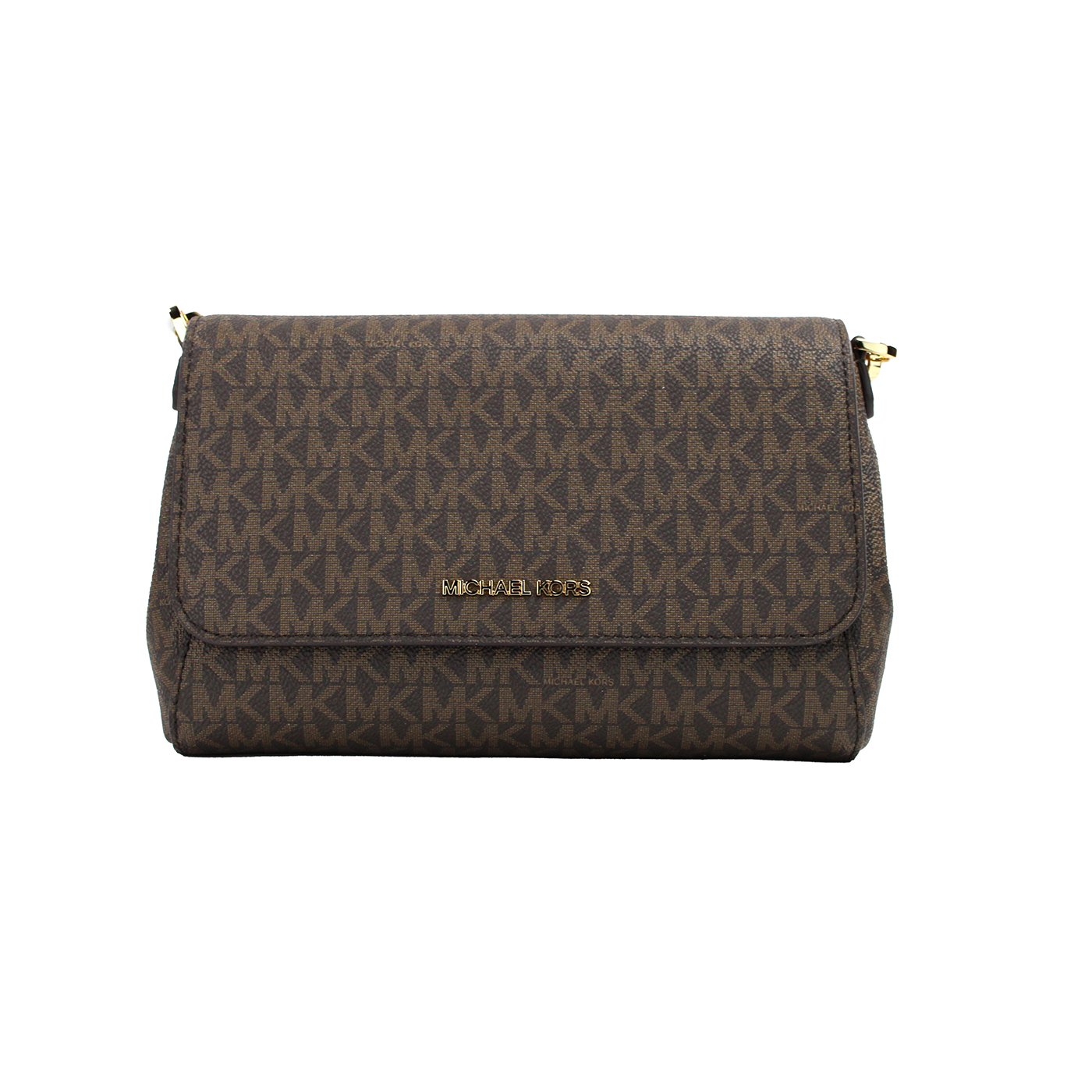 

Сумка-трансформер Jet Set Medium Brown PVC Pouchette Crossbody Michael Kors