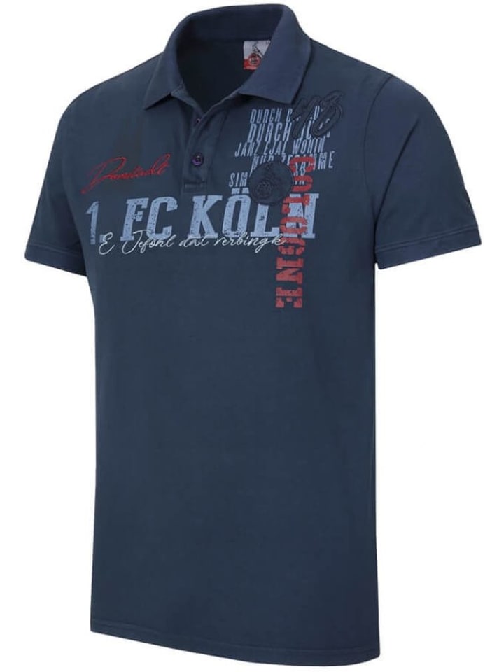 

Футболка поло Poloshirt Ludwigsburger Straße Fußballverein 1. FC Köln, синий