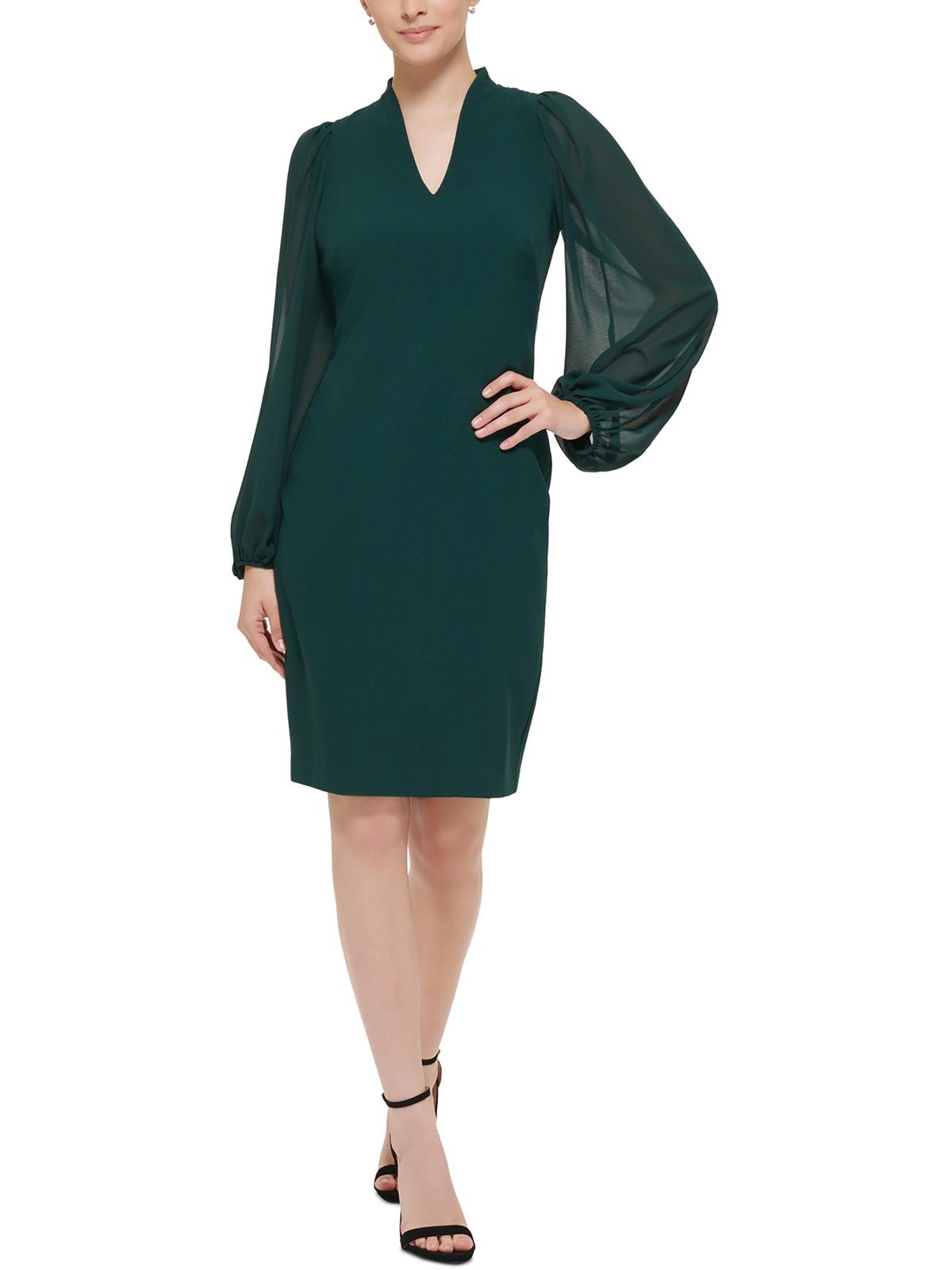 

Женское плиссированное коктейльное платье выше колена Vince Camuto, цвет hunter