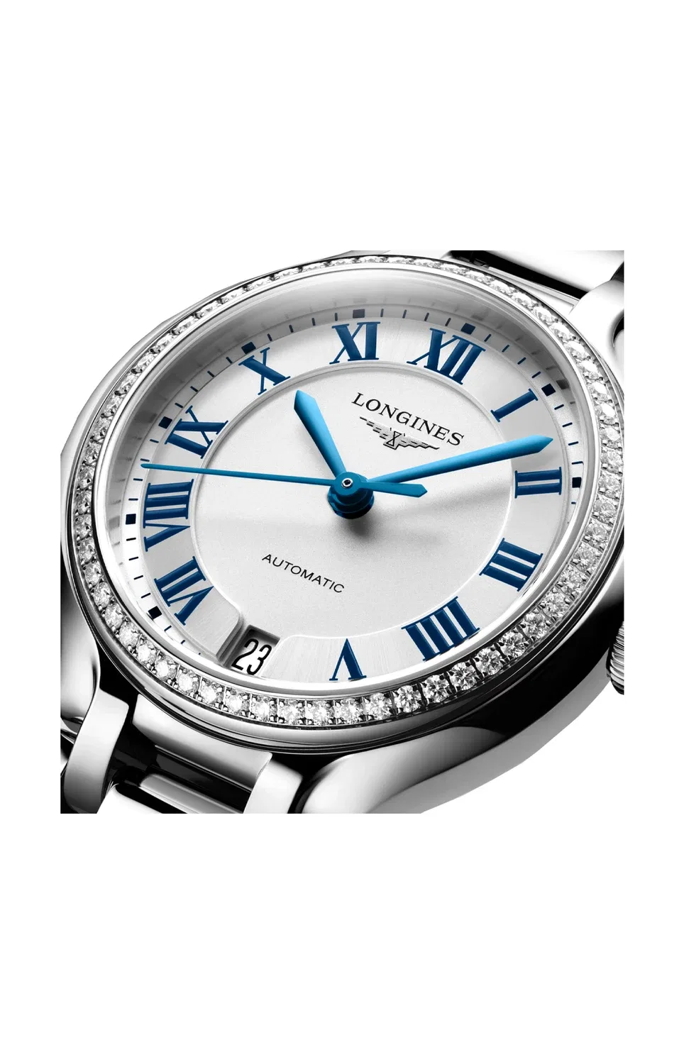 Лонжин Прималуна - L8.124.0.71.6 LONGINES, серебряный — фото 2