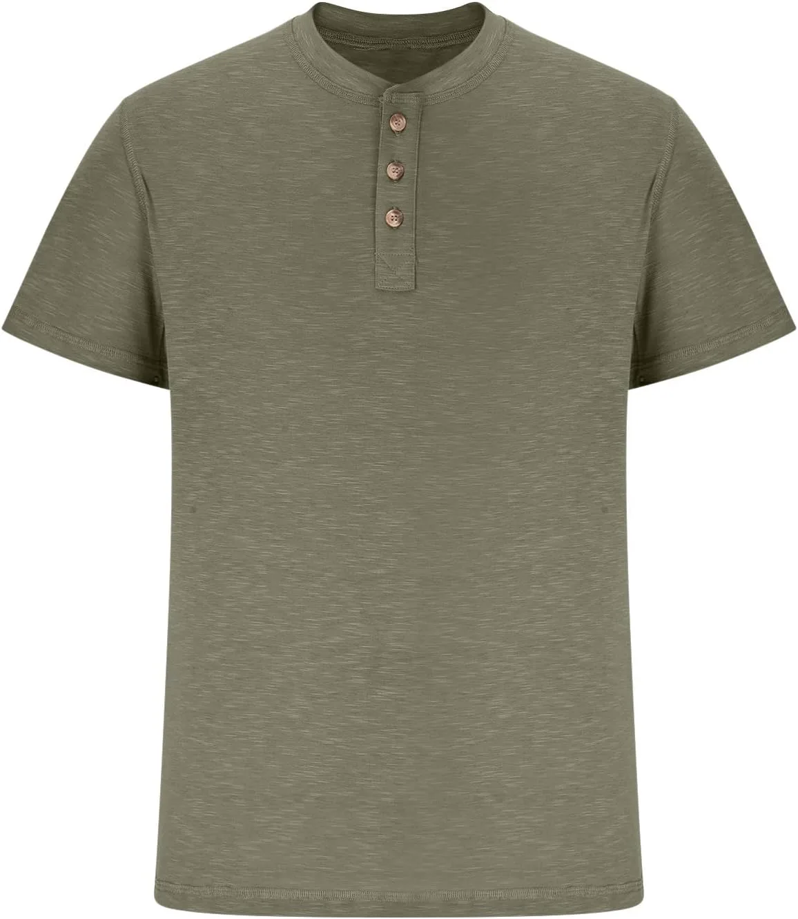 Мужская футболка хенли с коротким рукавом slim-fit — фото 3
