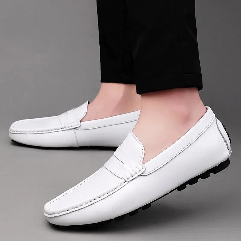 Лоферы кожаные Penny Loafers Elevator White PUGHGAETZF — фото 2