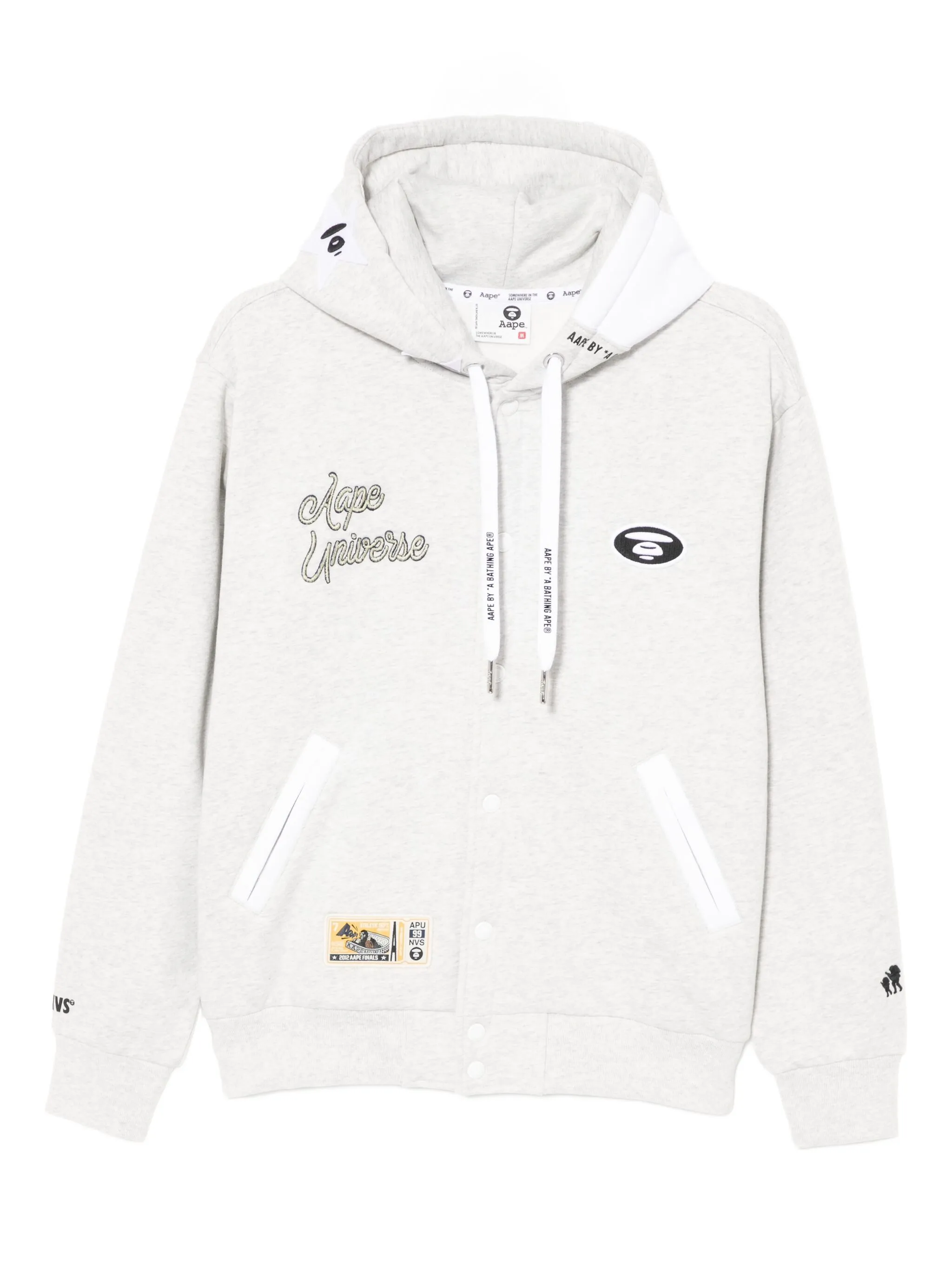 

Худи с вышитым логотипом Aape By A Bathing Ape, серый