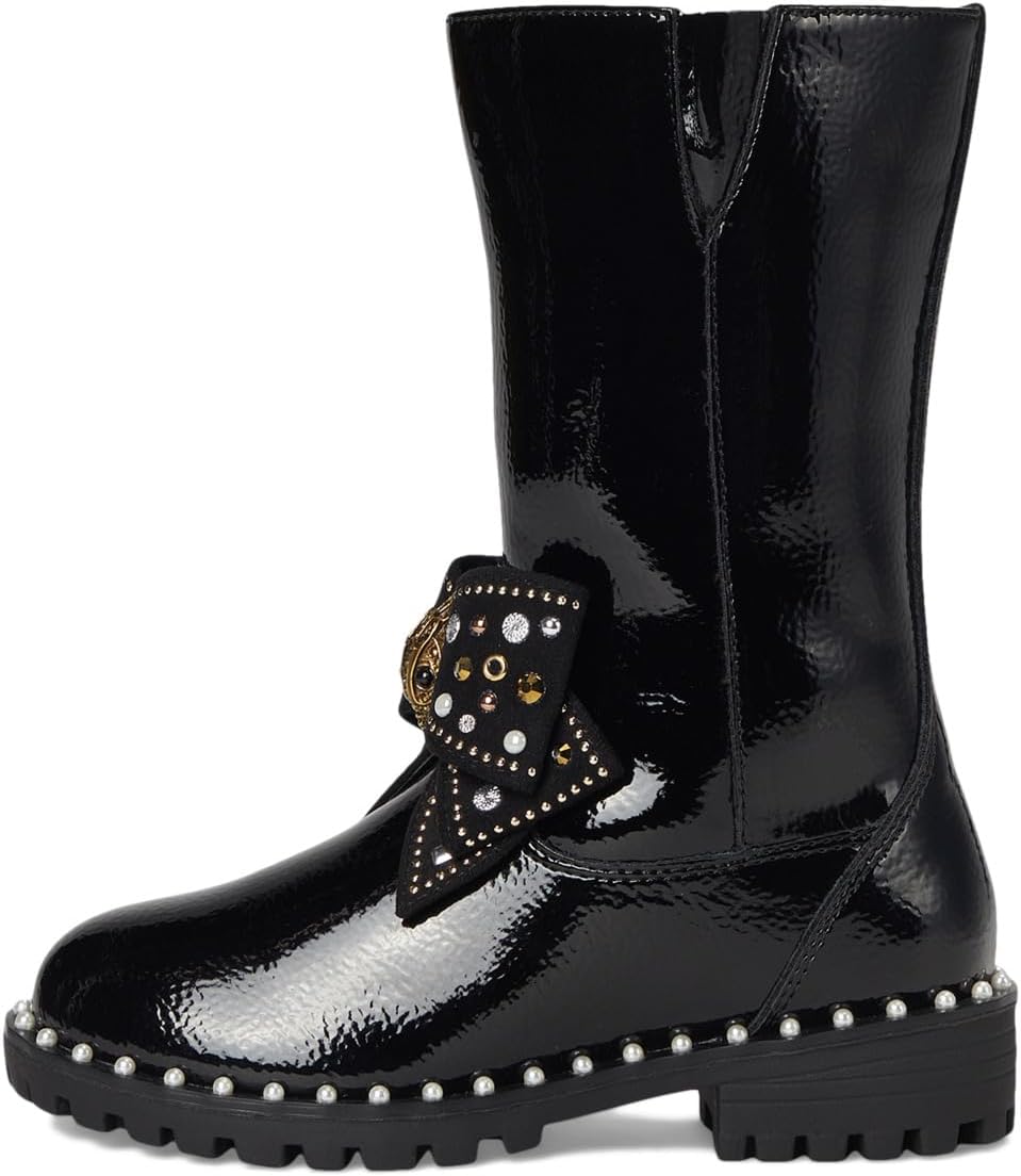 Ботинки Kurt Geiger London Kids  Kensington High Leg Bow, Black Patent — фото 4