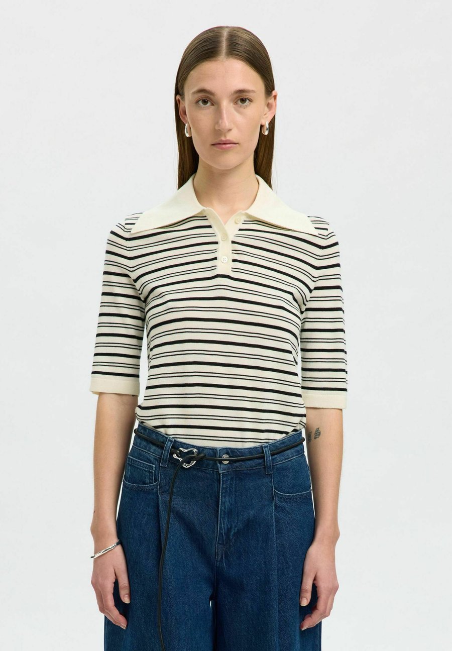 

Поло Selected Femme Polo shirt, Snow White /Off-White