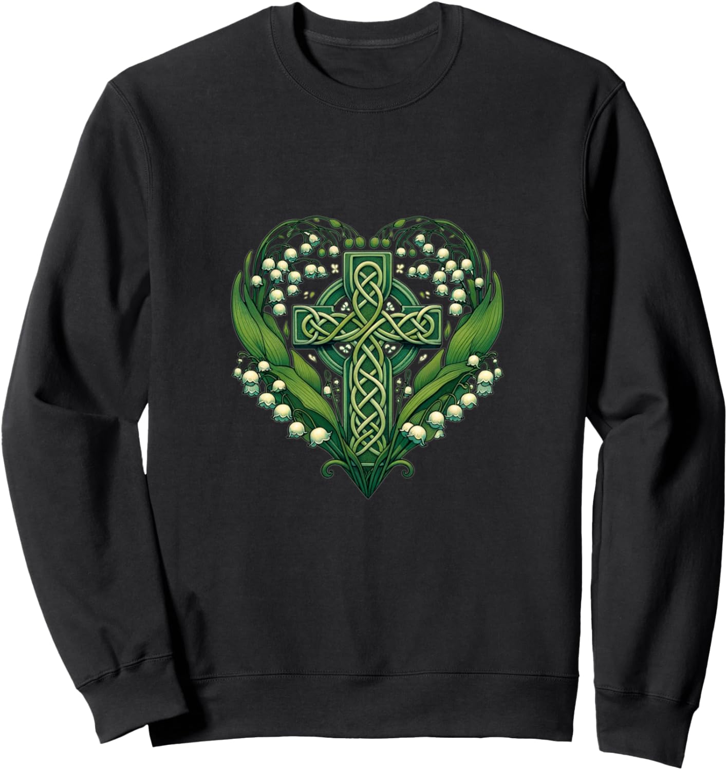 

Толстовка с изображением христианского креста Jesus Loves Celtic, черный