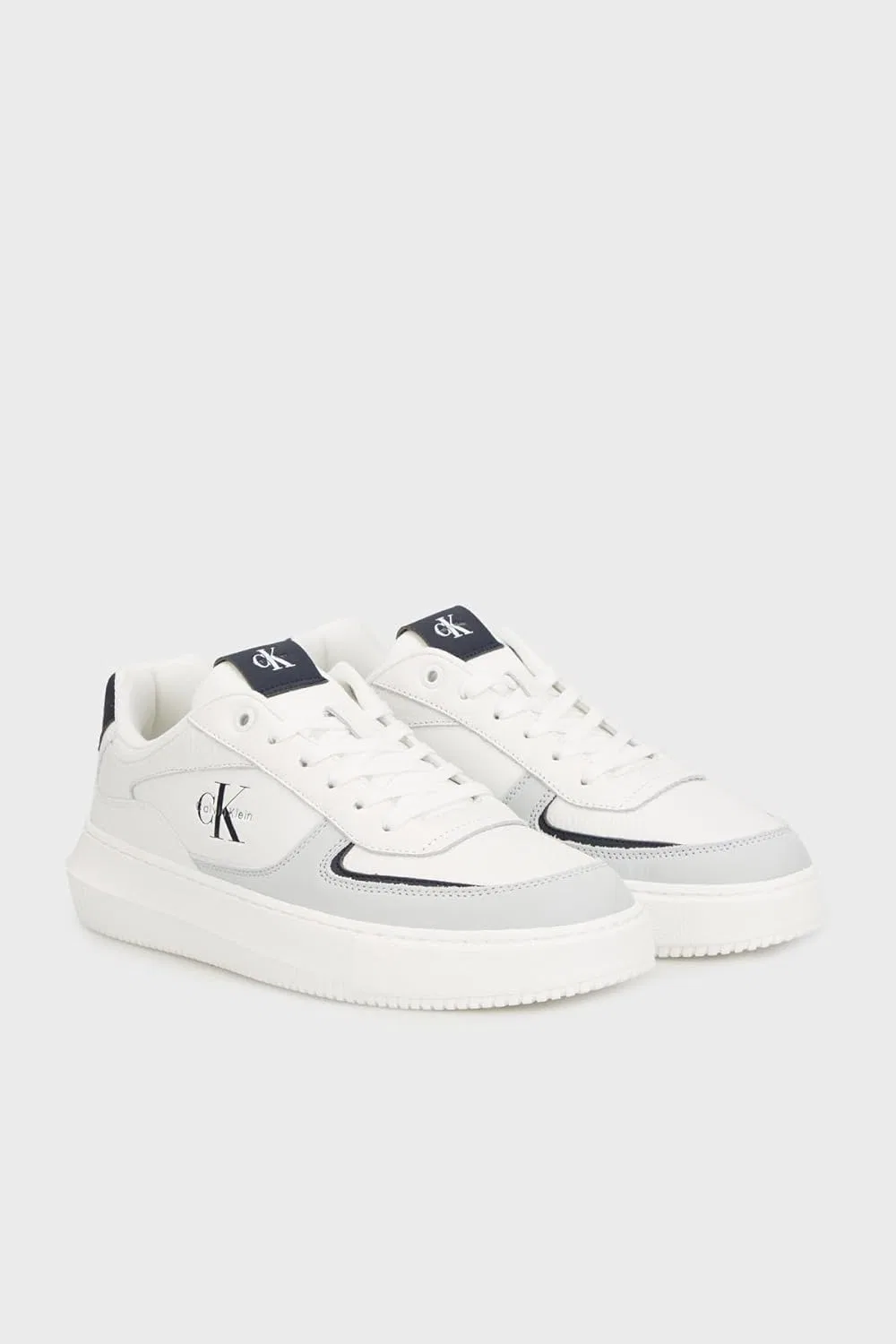 Мужские низкие кроссовки Calvin Klein Chunky Cupsole LTH Nu Ym0ym01426, White Bright White Navy Grey — фото 2
