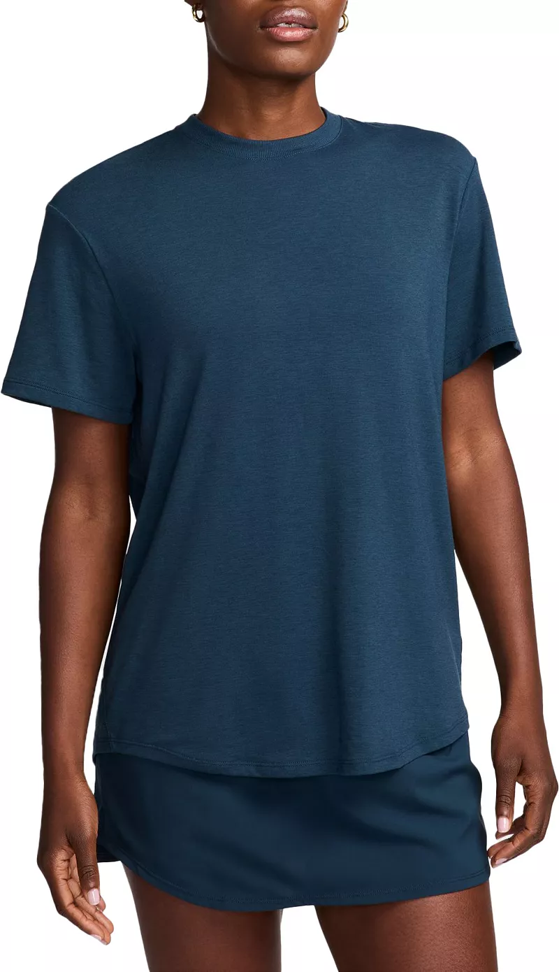 

Женская футболка свободного кроя Nike One Dri-FIT с короткими рукавами, цвет Armory Navy