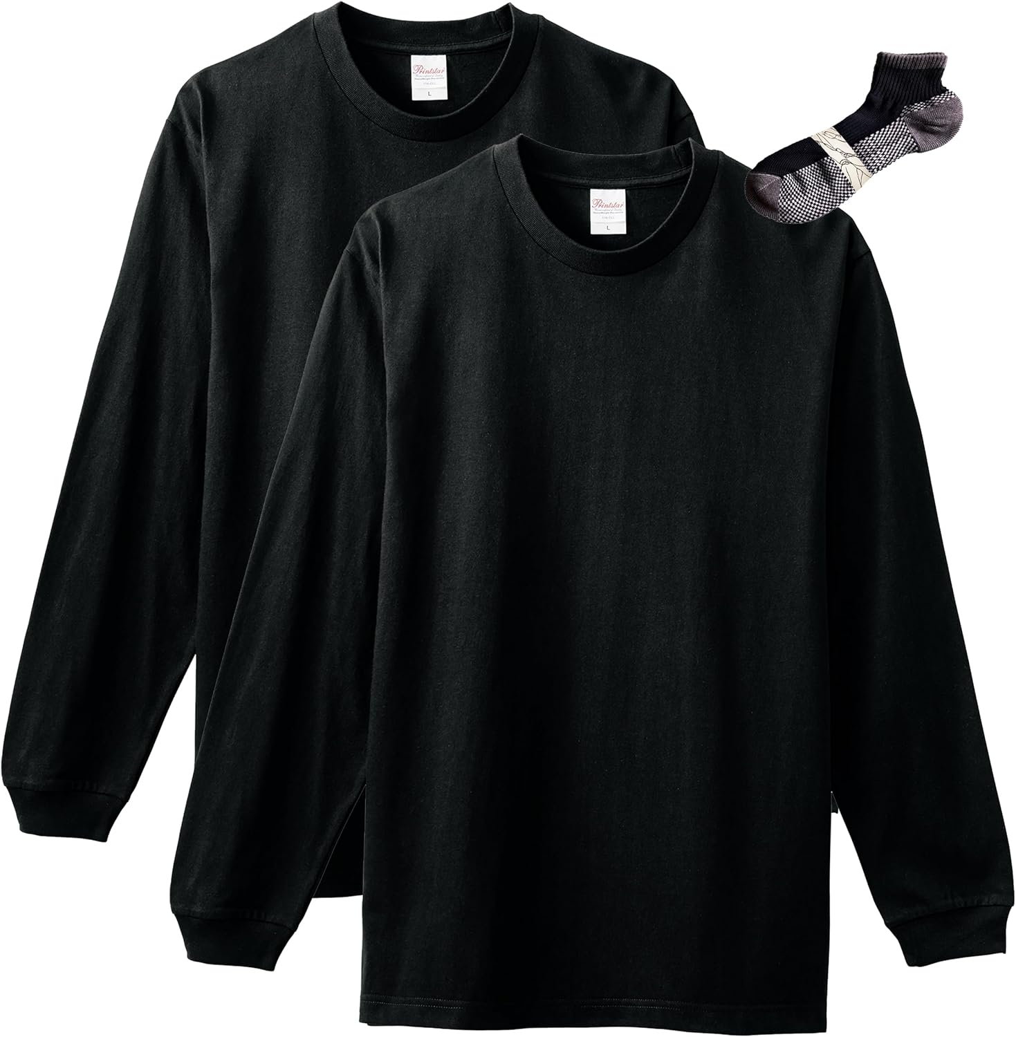 

Мужская футболка с длинным рукавом Printstar 00110-CLL, однотонная, плотность ткани 5,6 унций, черный