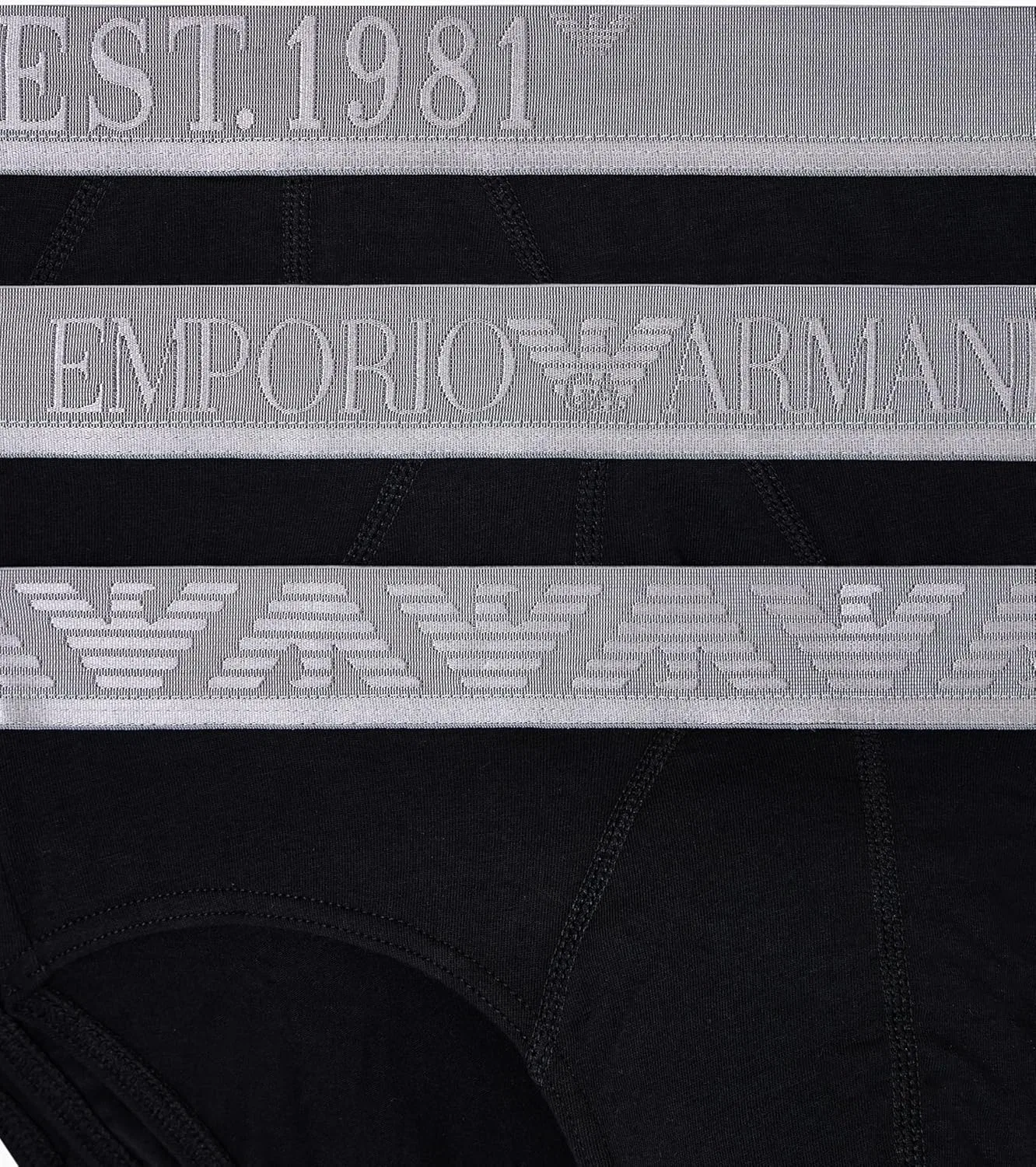 Боксеры Shiny Logo Band Emporio Armani, черный — фото 3