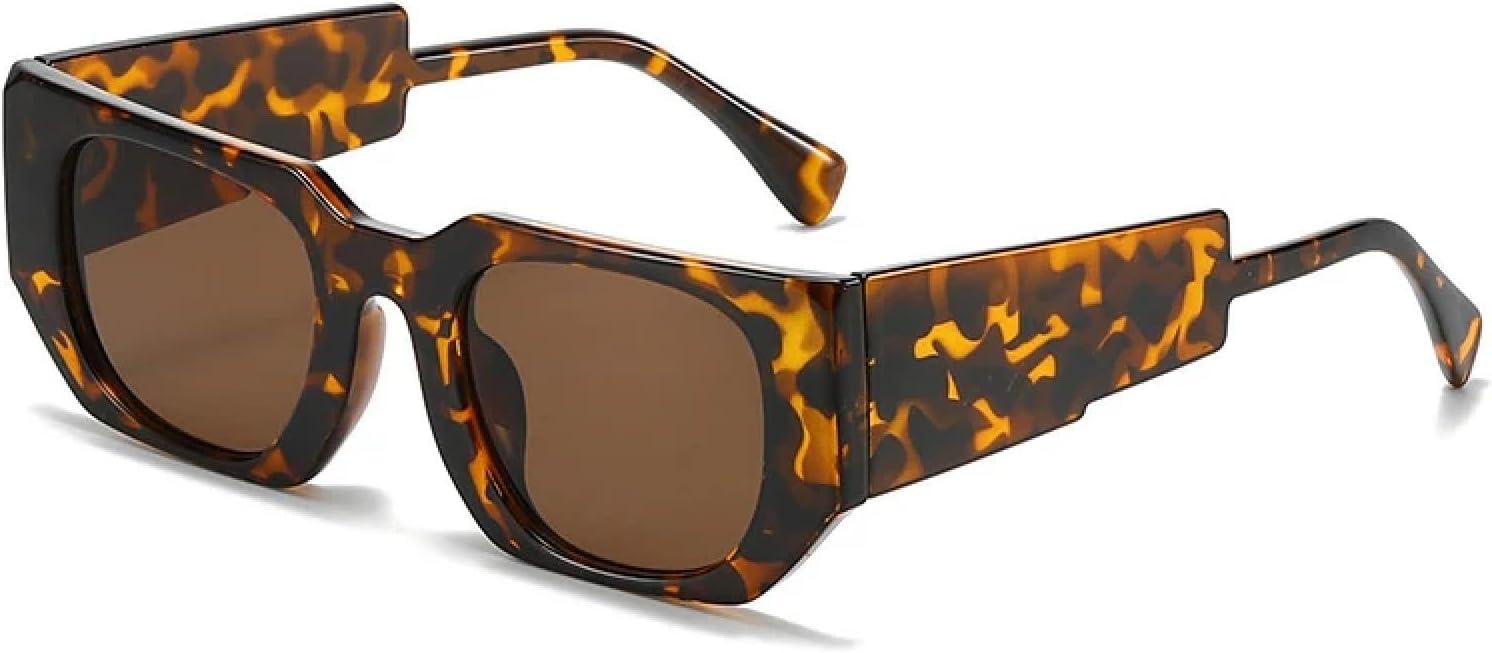 

Модные маленькие солнцезащитные очки для мужчин и женщин в стиле ретро, ​​люкс, трендовые панк-очки, очки для путешествий и вождения, защита от УФ-излучения UV400 TKKTLLT, Leopard Brown