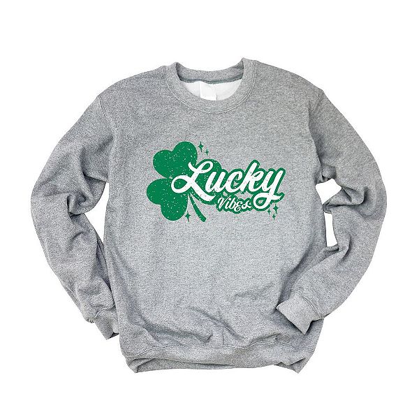 

Свитшот Lucky Vibes Clovers Simply Sage Market, Graphite