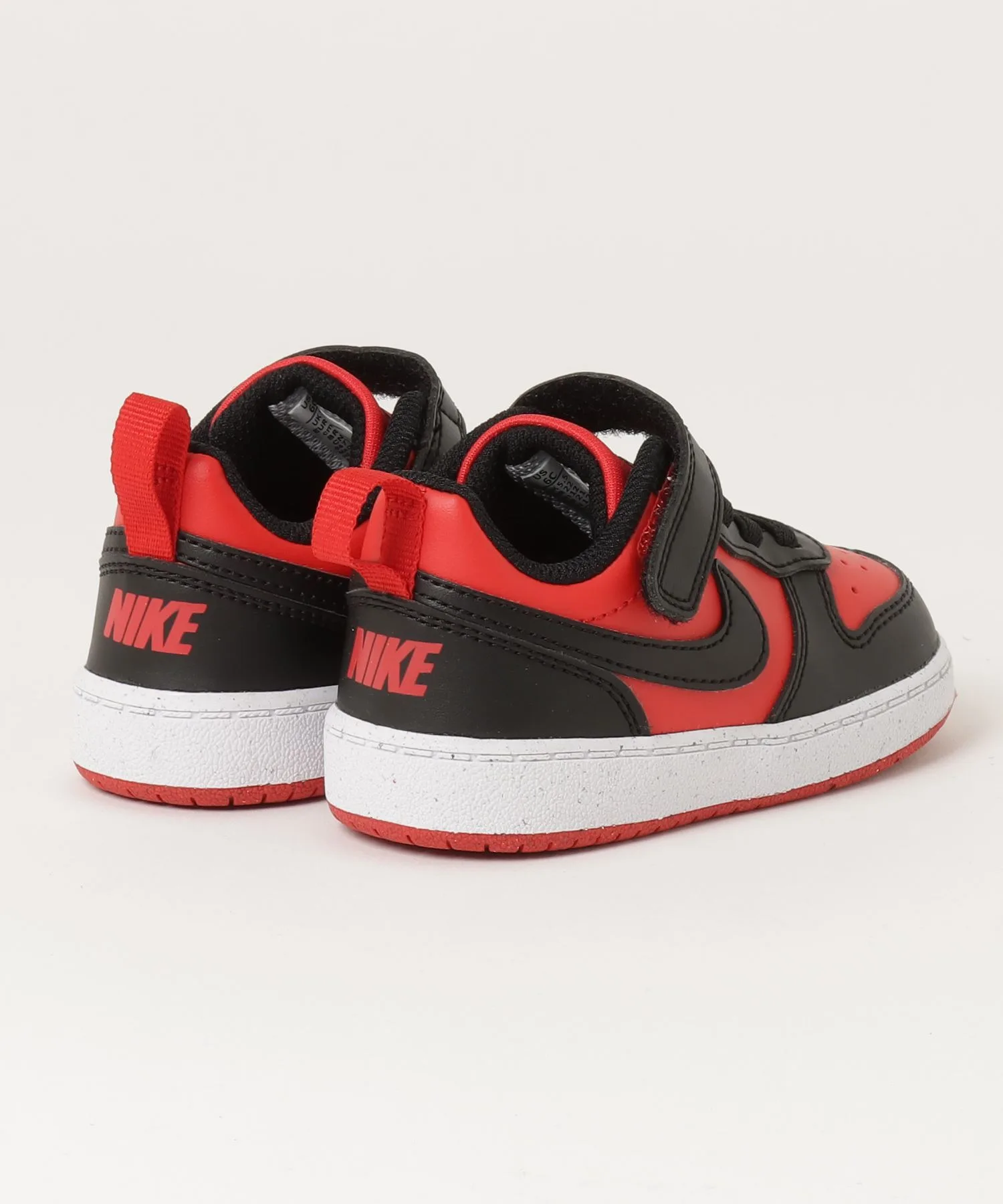 Детские кроссовки низкие с липучкой NIKE COURT BOROUGH LOW TD KDV5458 красные — фото 2