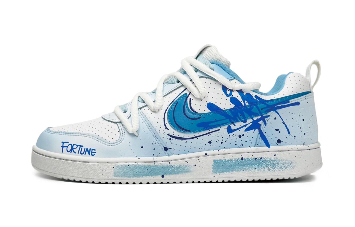 

Кроссовки Nike Court Borough Skateboarding Shoes Men Low-top White, синий/белый