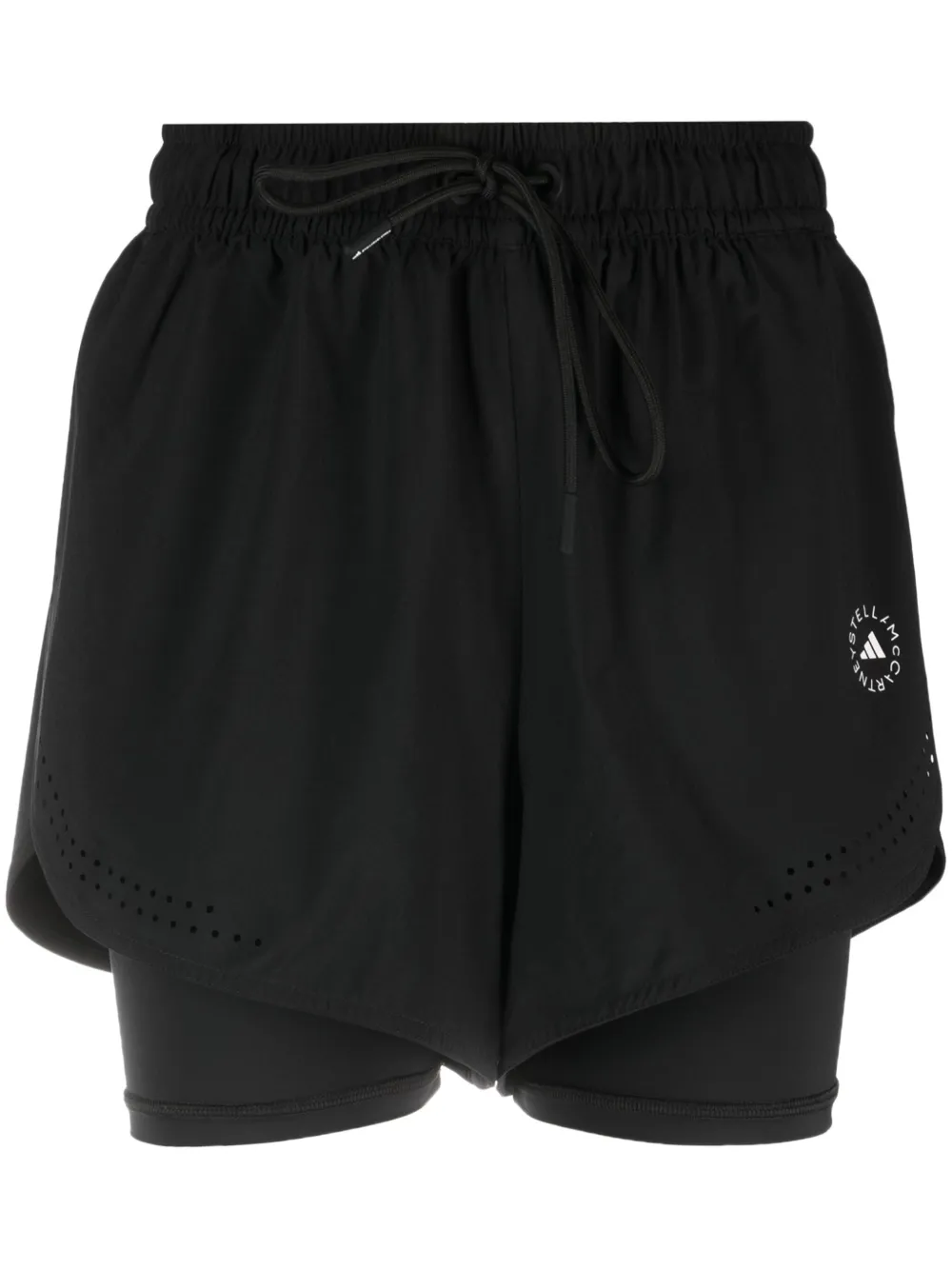 

Многослойные спортивные шорты TruePurpose Adidas by Stella McCartney, черный