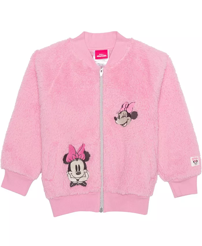 

Детская куртка с длинным рукавом Minnie Mouse для девочек размеров 2T-6X Disney, розовый