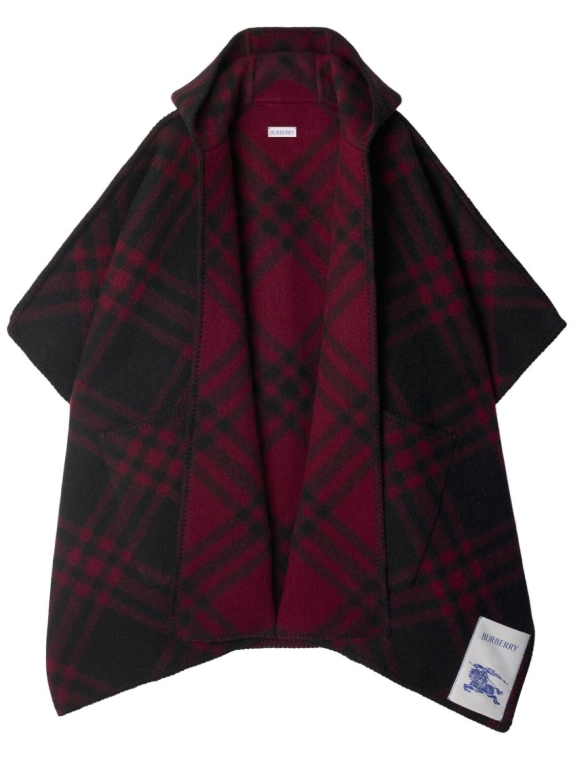 

Burberry шерстяной кейп EDK, красный