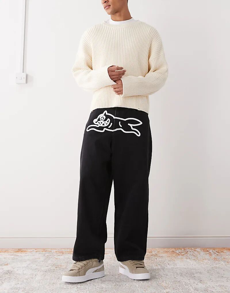 

Джинсы свободного кроя Ice Cream Triple Scoop Running Dog черного цвета