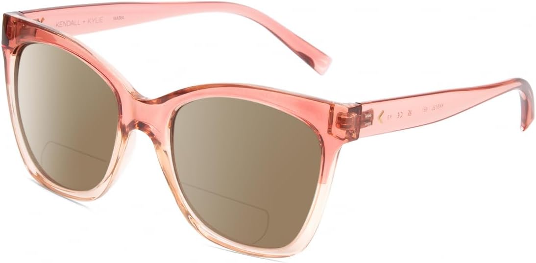

Солнцезащитные очки Calabria K+K MARA Cat Eye с поляризованными линзами и бифокальной оправой, стильные и модные, для чтения, с защитой от УФ-излучения, Blush Pink Crystal/Amber Brown Lens