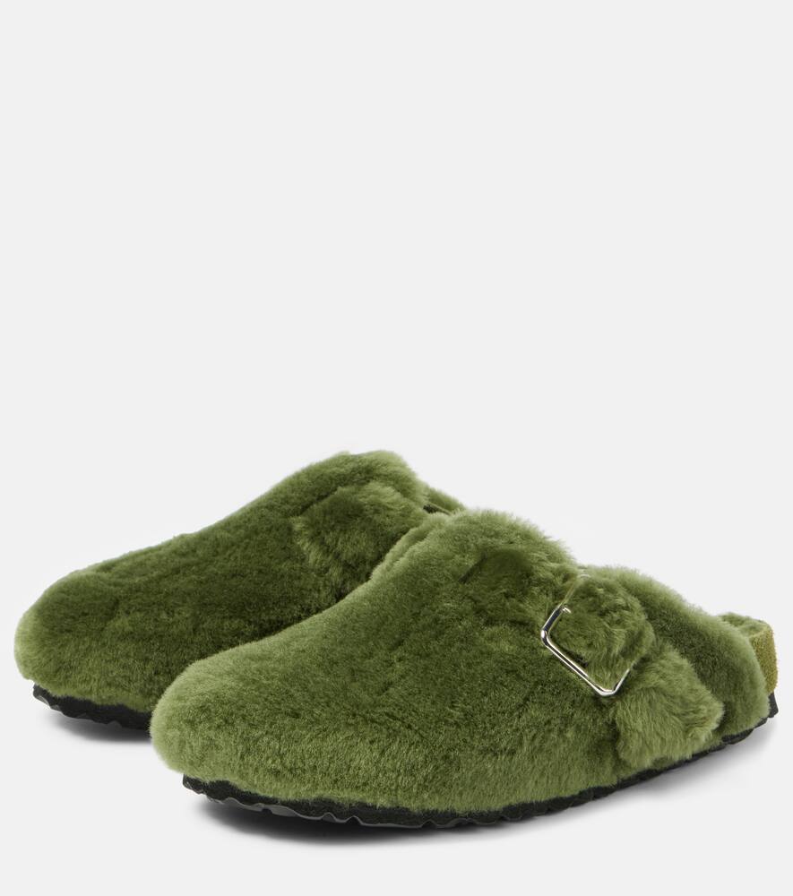 Бостонские кожаные клоги Birkenstock 1774, Green — фото 4