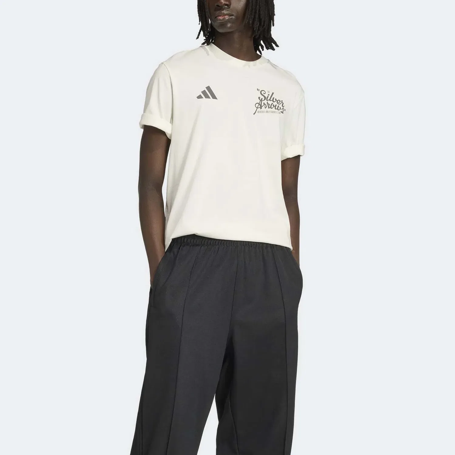 Футболка с принтом Heritage Silver Arrows Adidas Ecru — фото 3