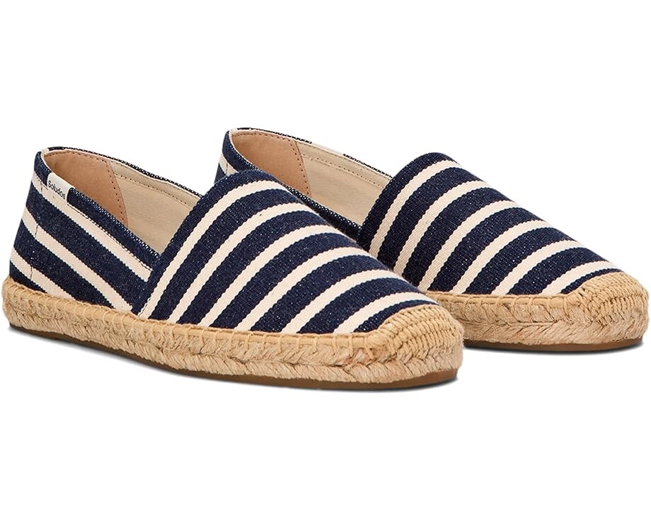 Туфли на плоской подошве Soludos Original Espadrille, цвет Navy / Ivory