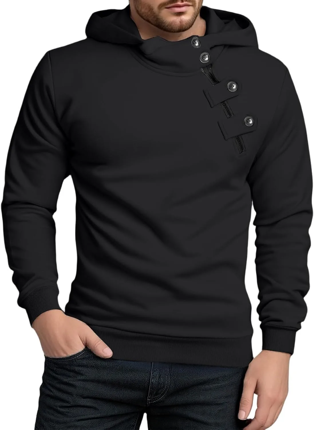 

Мужская тактическая худи с молнией eoeioa