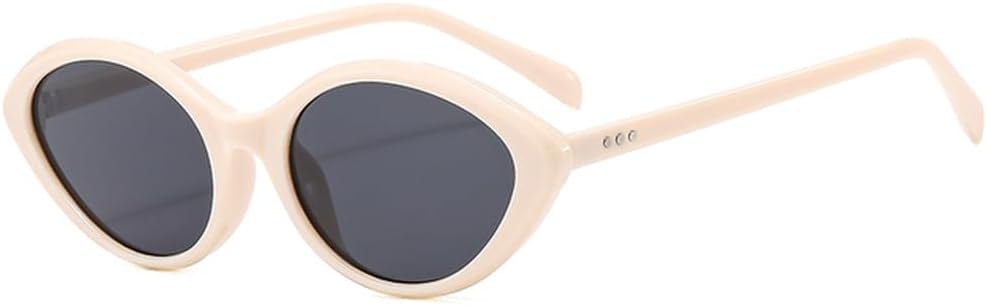 

Маленькие солнцезащитные очки для женщин, модные очки «кошачий глаз», спортивные очки для активного отдыха, декоративные солнцезащитные очки для отпуска MTZJH, Beige Grey