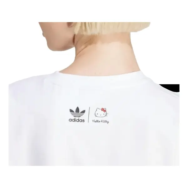 Футболка с трилистником hello kitty Adidas, белый — фото 3