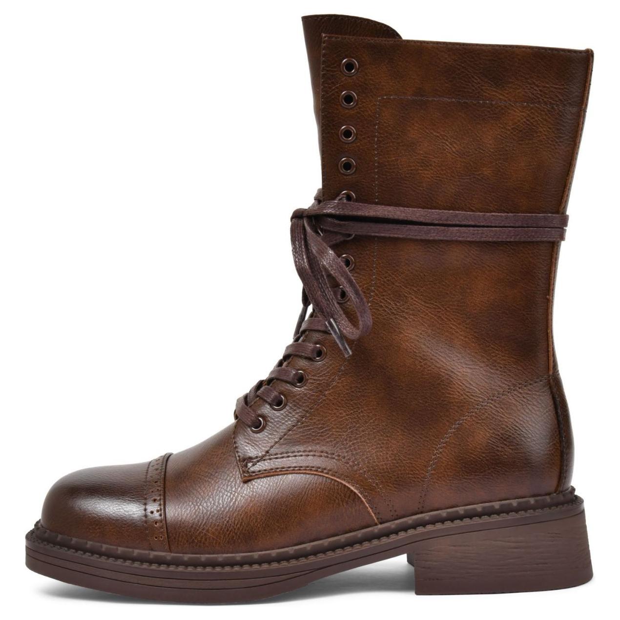 TOOMANYSHOES Оксфордские короткие ботинки Мартин женские коричневые, цвет Brown