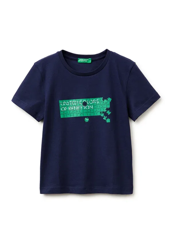 Футболка с принтом United Colors Of Benetton, синяя