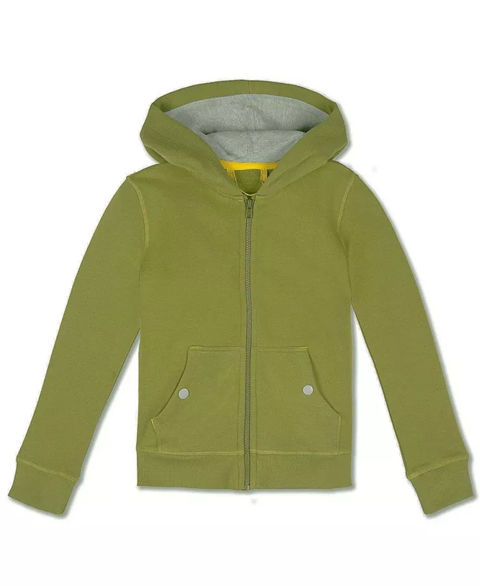 

Детская худи с карманом на молнии из органического хлопка Fair Trade Mightly, зеленый