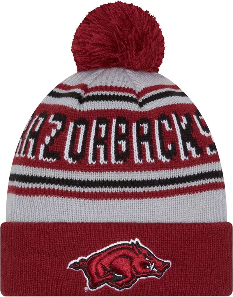 

Мужская шапка New Era Arkansas Razorbacks Cardinal Pom Wordmark