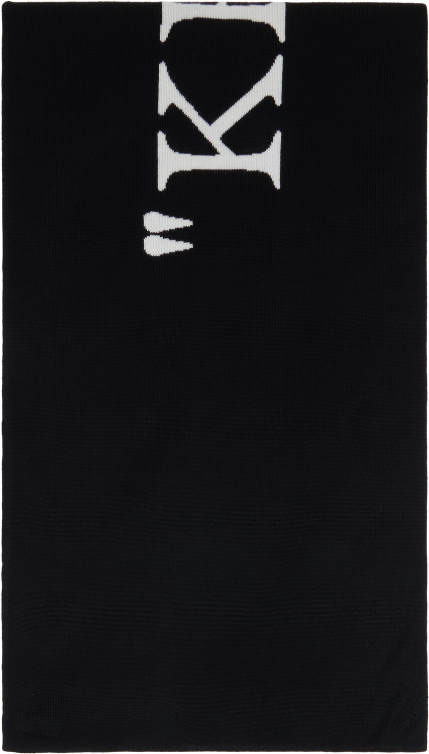 

Черно-белый шарф «Keep Warm» Off-White, черный/белый