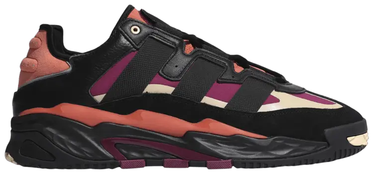 

Кроссовки adidas Niteball 'Black Power Berry Orange Tint', черный