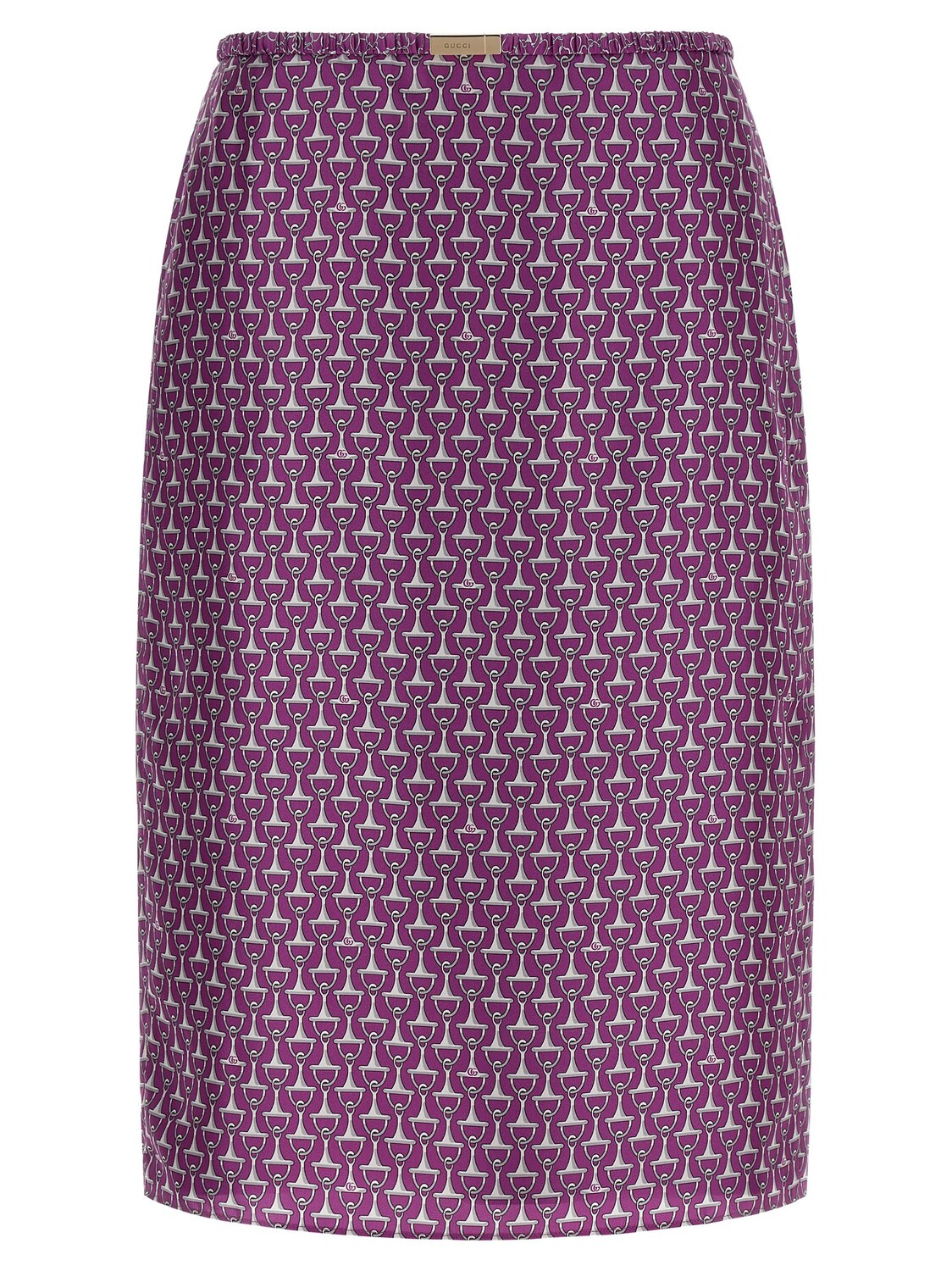 

Юбка с принтом 'Morsetto' GUCCI, фиолетовый